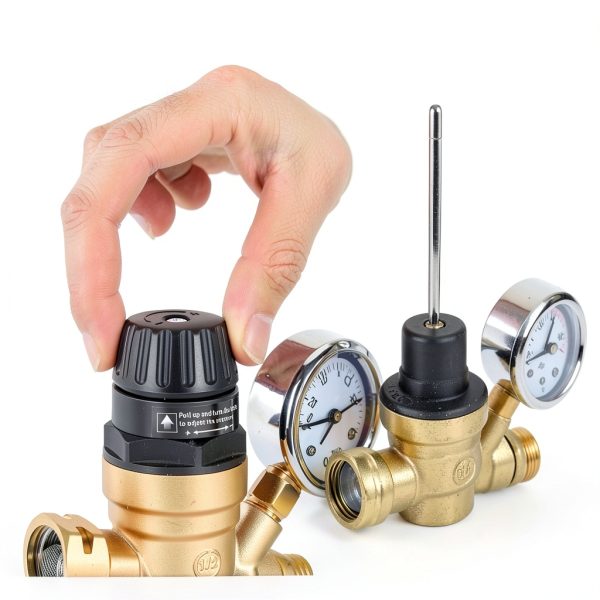 Nilight RV Water Pressure Regulator Brass Adjustable Handle-1