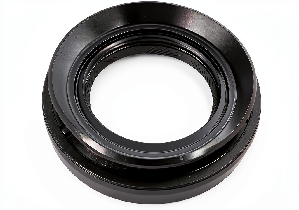 Mazda transmission output shaft seal being installed