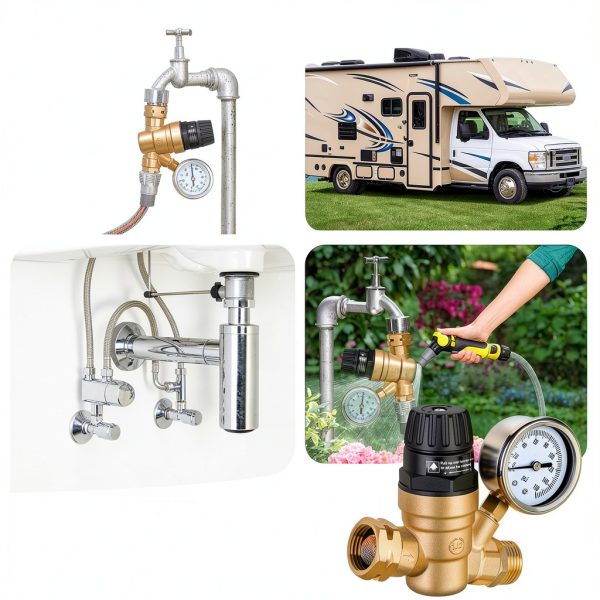 Nilight RV Water Pressure Regulator Brass Adjustable Handle-6