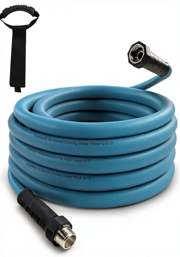 RV Water Hose Blue Cupohus Flexible Polymer 35ft-0