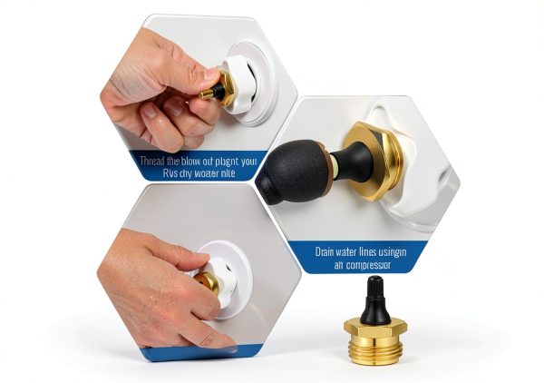 RV Blowout Plug Ceoighe Brass Winterization Valve-6