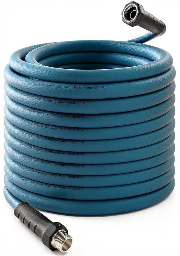 RV Water Hose Cupohus Blue 5/8 Inch Polymer-0