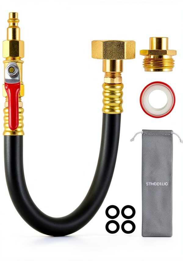 STMOUTUO Winterizing Kit 300 PSI Brass Shutoff Valve 3/4 Adapter Black-0