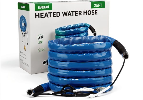 RVGUARD Heated Water Hose 25 ft PVC Freeze Protection-6