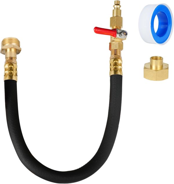 Hourleey Winterizing Kit 3/4" Brass Hose Quick Connect 18.5"-0