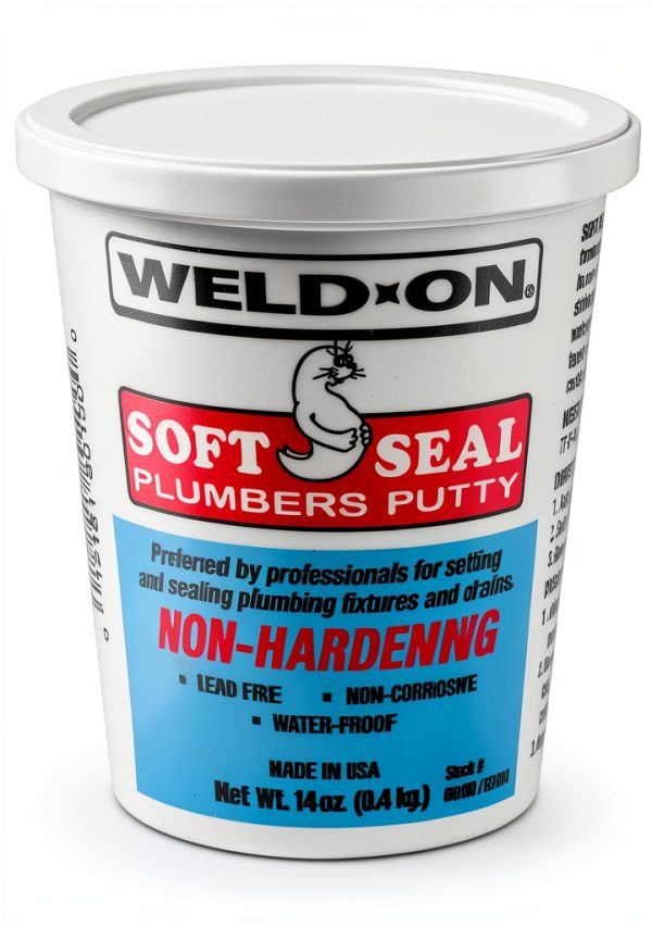 WELD-ON 80100 Soft Seal Plumber's Putty Lead-Free Waterproof 14 oz-0