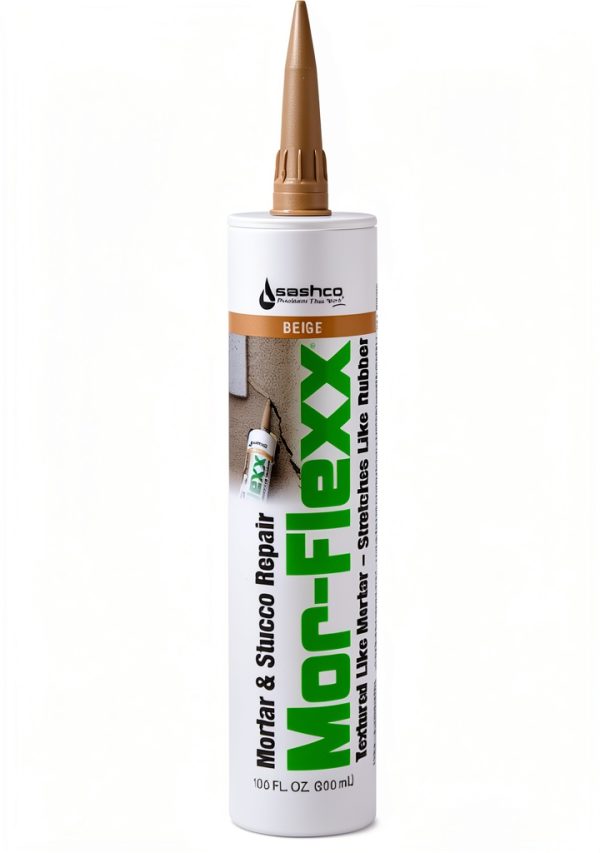Mor-Flexx Textured Caulk by Sashco Beige Sealant 10.5 oz Pack of 1-0