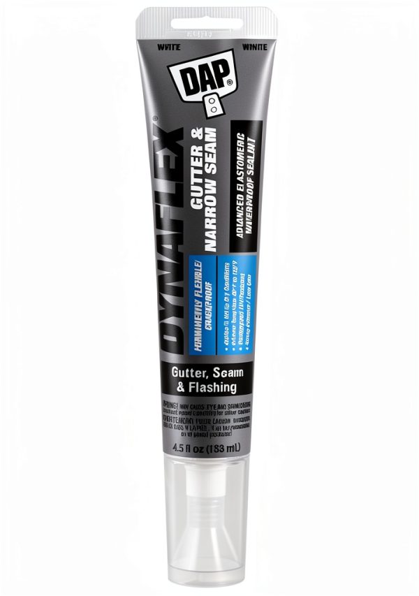 DAP Dynaflex Gutter & Narrow Seam Elastomeric Waterproofer White 4.5Oz-0