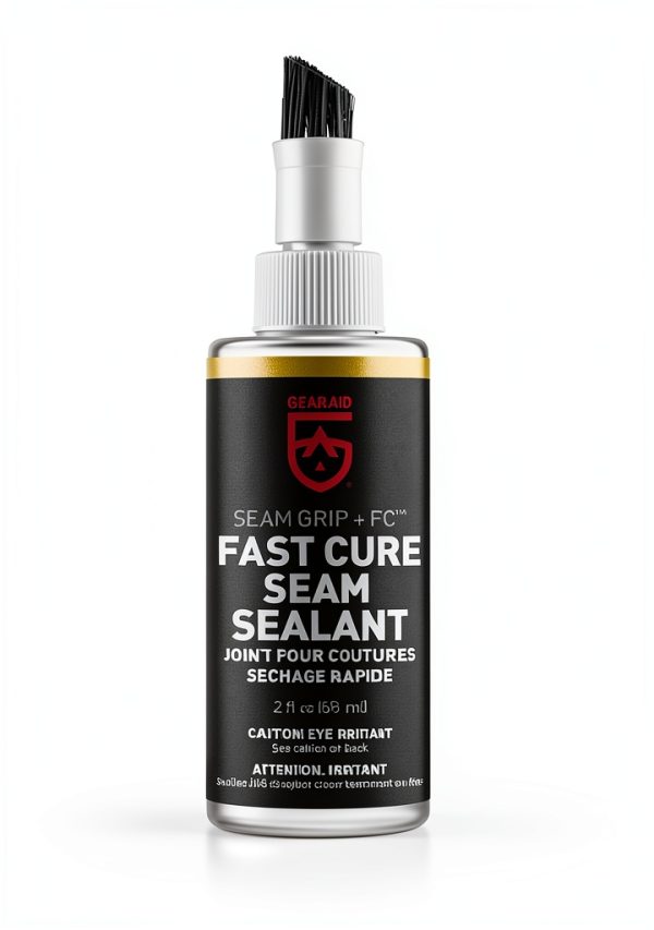 GEAR AID Seam Grip FC Fast Cure Sealant for Sealing Seams on Tents, Rainflies, Shelters, Awnings, Tarps and Pop-ups Made of Nylon, Vinyl, Clear, 2 fl oz-1